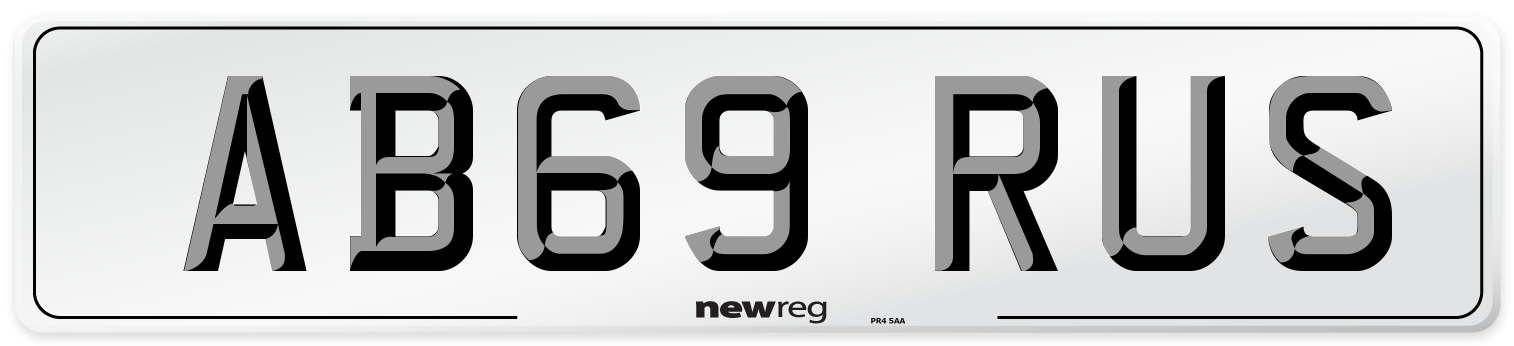 AB69 RUS Number Plate from New Reg